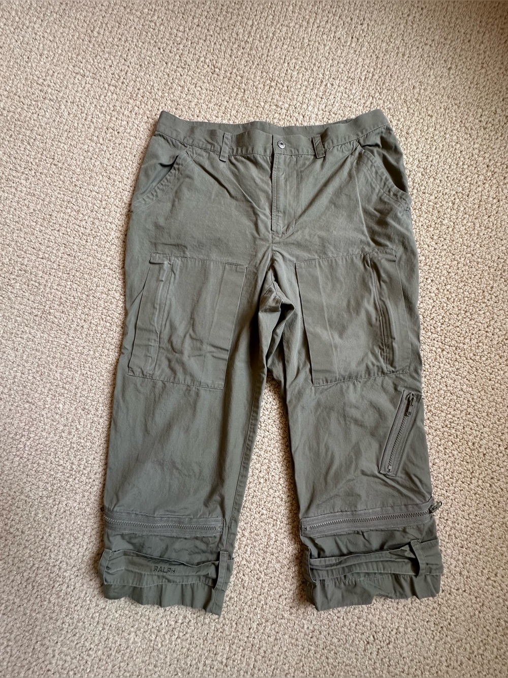 Ralph Ralph Lauren Olive Green Cargo Capris